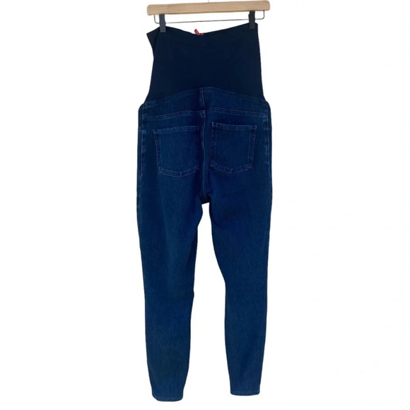 Spanx Maternity Mama Ankle Jeanish Legging Jean Womens SZ L Blue Over the Bump - Picture 4 of 13